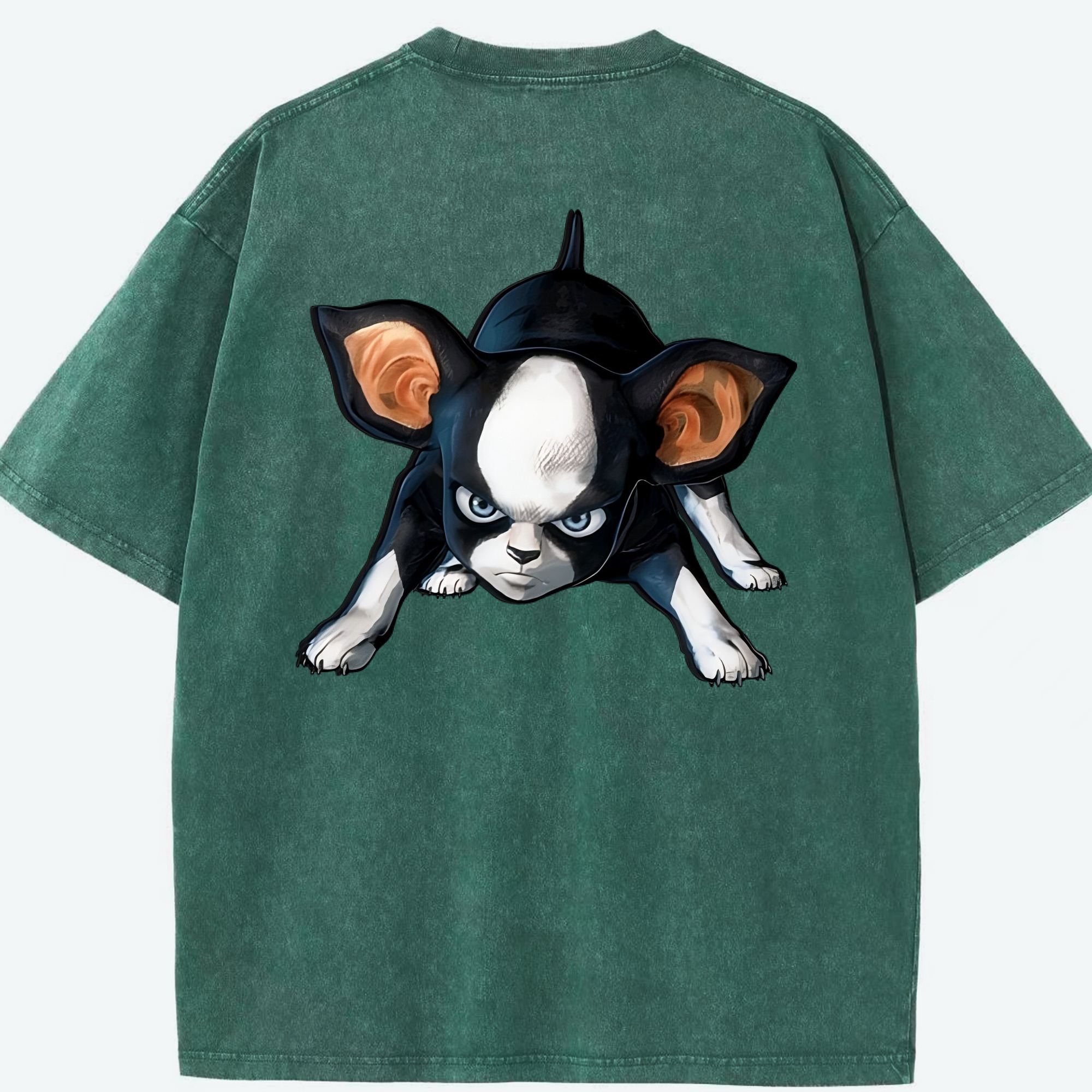 （画像用） ジョジョの奇妙な冒険 イギー JoJo's Bizarre Adventure Iggy 綿100% ヴィンテージ風 半袖Tシャツ（背面プリント）